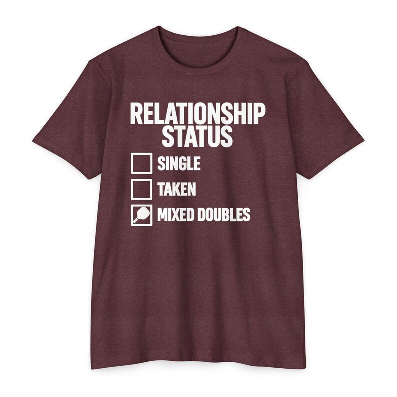 Relationship Status Mixed Doubles Shirt, Pickleball Couple Tee, Gift for Her afbeelding 1