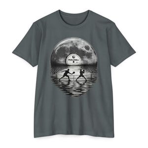 Retro Pickleball Shirt, Vinyl Record Sunset Tee, Vintage Pickleball Gift for Her image 3