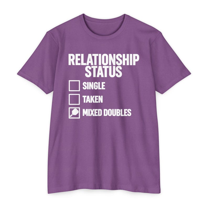 Relationship Status Mixed Doubles Shirt, Pickleball Couple Tee, Gift for Her afbeelding 13