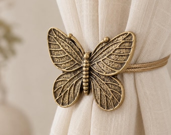 Vintage-Schmetterlings-Gardinenhalter, antikbronze, Retro-Fensterdekoration, PVC-Gardinenhalter, rustikale Heimdekoration, Geschenk
