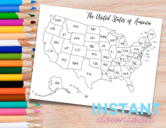 United States Map TRAVEL MAP Etsy Sales Print USA - Etsy