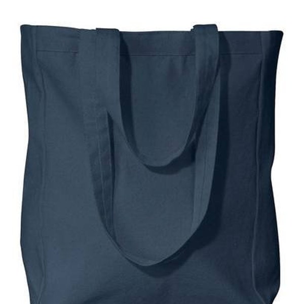 100% Cotton Grocery Tote Blank in Navy.