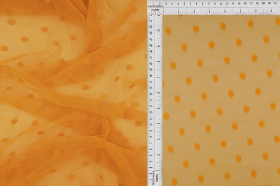 Polka Dot Mesh Fabric Stretch Sheer 50 GSM By Yard Elegant Soft