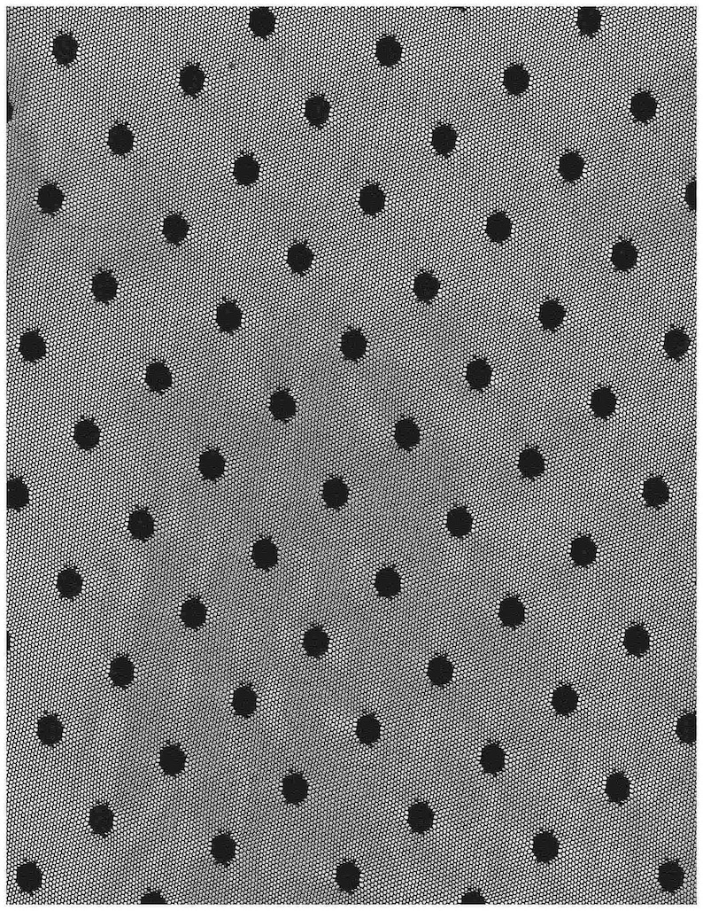 Black Polka Dot Mesh Stretch Fabric by the Yard, Sheer 50 GSM Fabric for Costumes, Sleeves and Dancewear