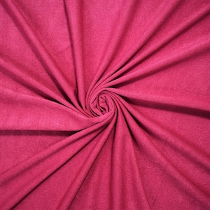 Party Pink Microsuede Knit Fabric Polyester Spandex Matte Drape