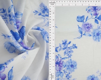 Airflow Botanical Print Viscose Nylon Lightweight Woven Fabric