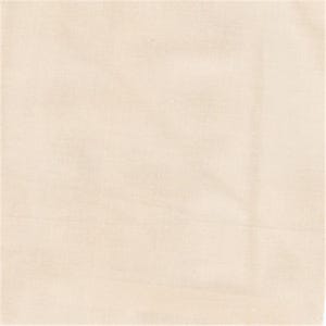 May include: A square piece of light beige fabric with a visible woven texture. The material has a consistent, neutral tone throughout, displaying a plain weave pattern with subtle variations in the thread density across the surface area.