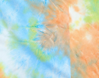 Yellow Orange Tie Dye Cashmere Feel Sweater Knit Fabric 60 Inch
