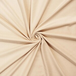 Cream Ivory Microsuede Knit Fabric Polyester Spandex Matte Drape