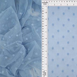 Polka Dot Mesh Stretch Fabric by the Yard, Sheer 50 GSM Fabric for Costumes, Sleeves and Dancewear