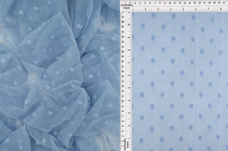 Polka Dot Mesh Stretch Fabric by the Yard, Sheer 50 GSM Fabric for Costumes, Sleeves and Dancewear