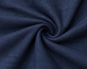 Denim Chambray Solid Stretch Knit Fabric 220 GSM 60 Inch Wide