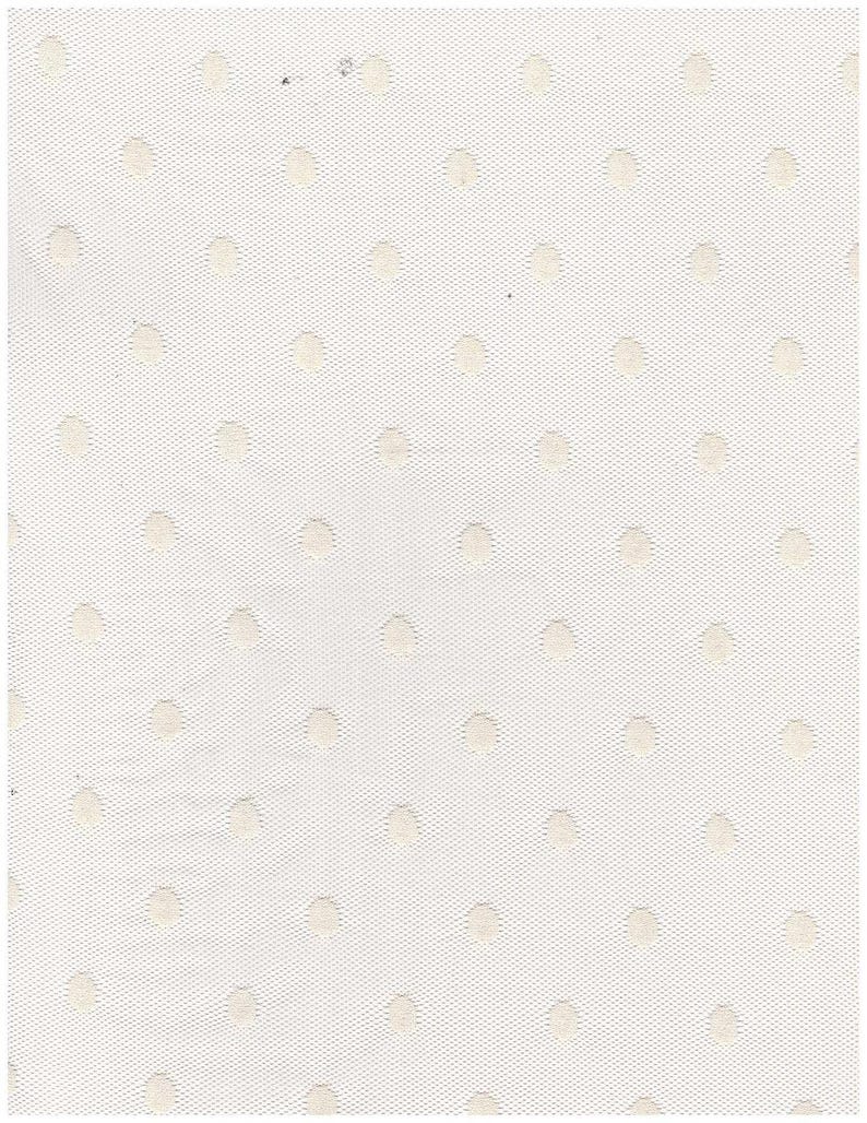 White Sheer Polka Dot Mesh Fabric by the Yard for Bridal Veils, Fashion and Layering