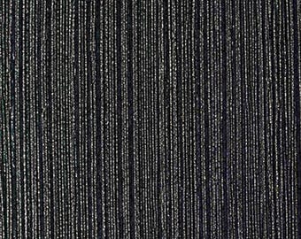 Black Silver Lurex Stripe Stretch Knit Fabric 200 GSM 61 Inch