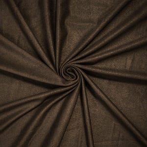 Dark Carob Brown Stretch Spandex Microsuede Knit Fabric Matte