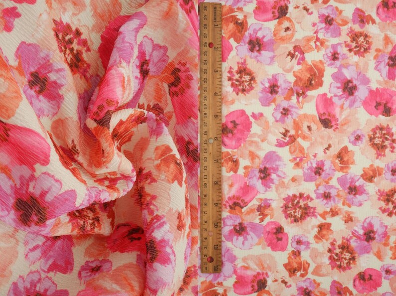 Floral Digital Print Ella Ripple Jersey Stretch Fabric 58 Inch - Etsy
