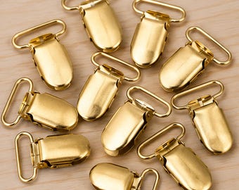 1 Inch Metal Suspender Clips with Plastic Grip for Sewing Projects