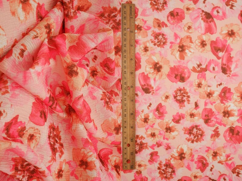 Floral Digital Print Ella Ripple Jersey Stretch Fabric 58 Inch - Etsy