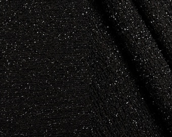 Wool Blend Lurex Boucle Knit Fabric Textured 57 to 58 Inches
