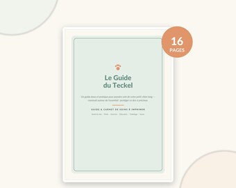 Guía imprimible para perros salchicha | Salud de la espalda, hernia discal, control de peso y educación | Registro de cuidados para perros salchicha | Descarga en PDF