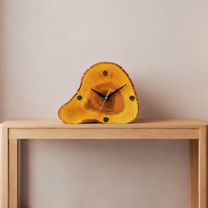 Rustic Wood Clock | Live Edge Slice Clock | Handmade Decor | Unique Home Accent | Housewarming Gift