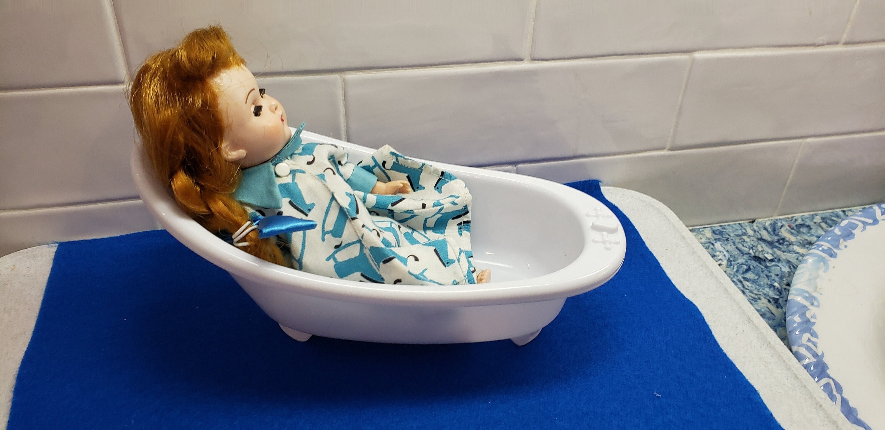 1/6 Dollhouse Miniature Furniture Mini Bathtub Tub Model Toy Simulation  Bathroom Accessories Kids Pretend Doll House Decor Toy - Realistic Reborn  Dolls for Sale