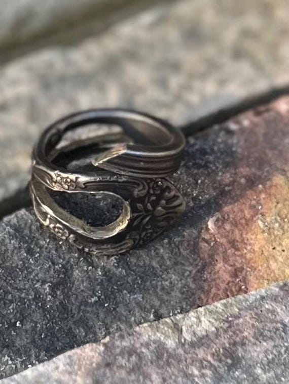 Antique silverware ring
