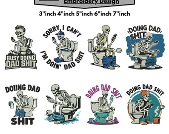 Doing Dad Shit Machine Embroidery Design Funny Doing Dad Shit Embroidery Dad Birthday Gift Embroidery Dad Life Cap Embroidery Pes File5+Size