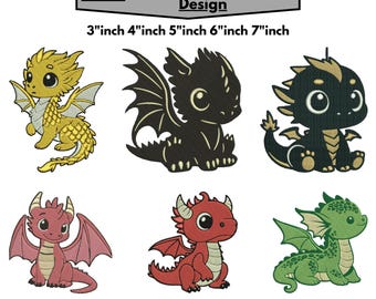 Black Dragon Machine Embroidery Designs Toothless Dragon Embroidery Kawaii Dragon Embroidery Mystical Dragon Pattren Pes File5+Size Download