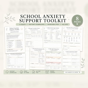 School Anxiety Support Toolkit for Parents | SEN, Autism, ADHD Morning Routine (PDF Download)