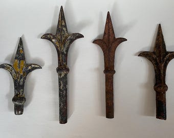 Antique Salvage Garden Finials – Vintage Fence Post & Gate Toppers, Architectural Salvaged Fence Gate Finials Garden Decor