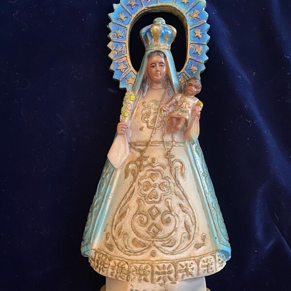 Vintage Our Lady of Piat Statue: Madonna and Child, Healing and Protection