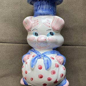 Super Sale! Vintage Italian ceramic Chef piggy bank made in Italy.