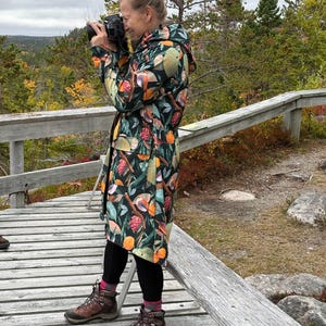 Women's Softshell Parka: Waterproof, Windproof, Breathable Coat with Extended Back Zipper Freen Birds