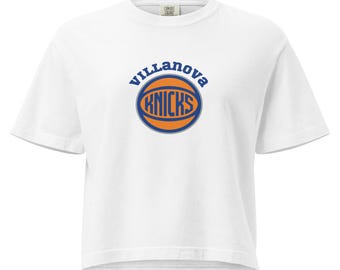 Villanova Knicks Women’s Heavyweight Boxy Tee for Game Days (Nova Knicks)