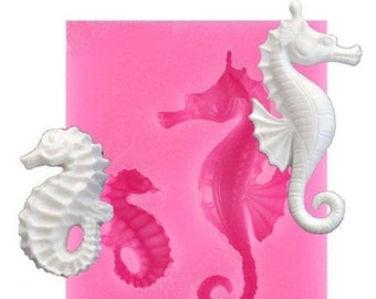 Seahorse Mold for crafts  Polymer clay Molds, Seahorse Silicone Mold Cake Decorating Tools beautiful detailed mold for Polymer Clay