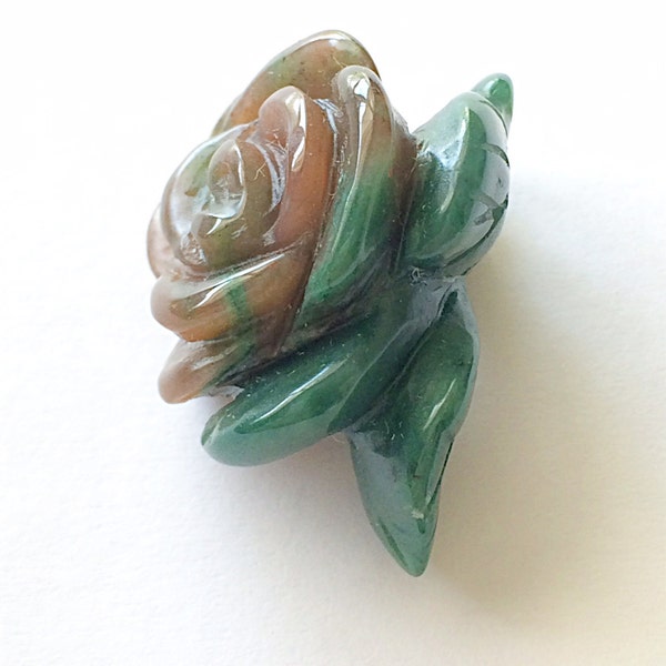 Rose flower, Green jasper Pendant hand carved High quality and high polished focal point gemstone pendant Picturesque High quality gemstone