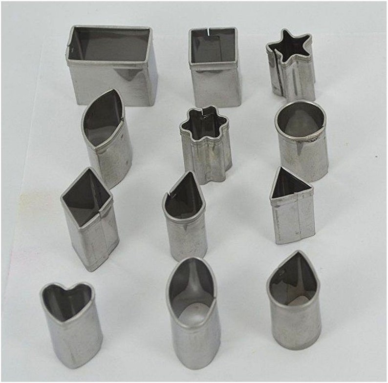 Cutter Tools for jewelry Sculpey Premo Mini Metal Cutters Polymer Clay Shapes 12 Designs Geometric for polymer clay 12 Mini Metal Cutters