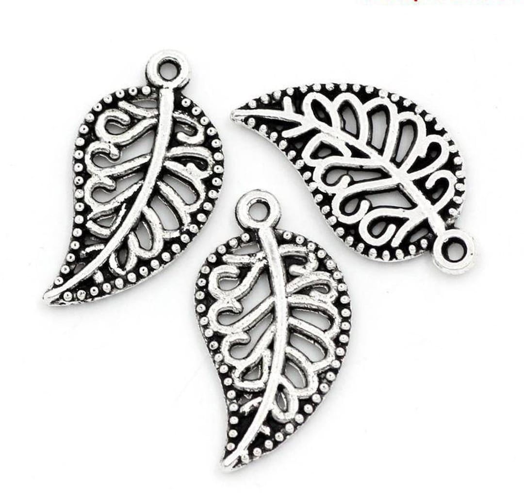 NBEADS 400 Stück Acryl Blatt Charms - 10 Stile Grüne Blatt Perlen Für DIY Schmuck