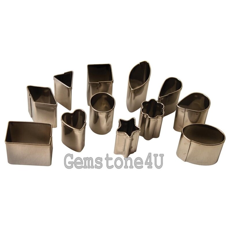 Cutter Tools for jewelry Sculpey Premo Mini Metal Cutters Polymer Clay Shapes 12 Designs Geometric for polymer clay 12 Mini Metal Cutters