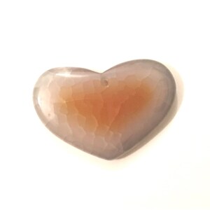 Cracked Agate Heart shape gemstone pendant. Beautiful Genuine pendant. Excellent popular shape pendant gemstones