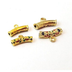 Fancy Bails  Unique fancy bail/ Pendant - Excellent bail design. High quality gold tone with colorful design.  On SALE