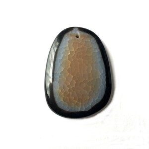 Cracked Agate Intarsia gemstone pendant. Beautiful Genuine pendant. Excellent popular shape pendant gemstones