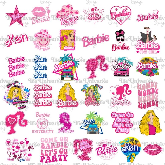 Pink Fashion Doll PNG Bundle | Glam Girl Clipart Collection | Barbie Movie SVG Bundle | Cricut, Sticker Files | 36 PNG Digital Downloads