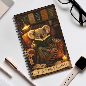 Quaderno per amanti dei libri, diario divertente per lettori, quaderno con koala topo di biblioteca, regalo per lettori, regalo per amanti dei libri, diario con koala carino