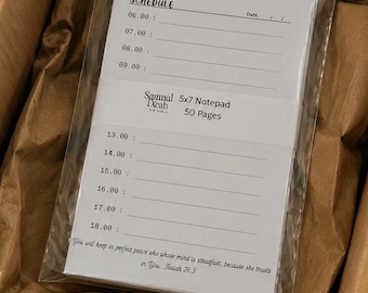 Daily Schedule Notepad | Today's Schedule Desk Pad | Daily To Do List | Office Planner | Productivity Stationary