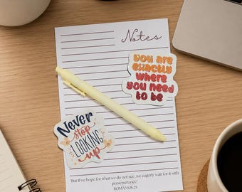 Romans 8:25 Scripture Notepad | Faith-Based Journal, Desk Gift