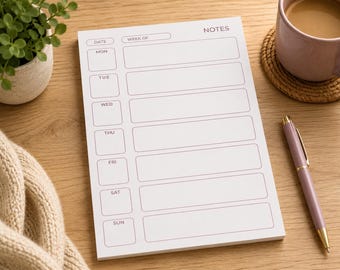 Weekly Planner Notepad | Daily To-Do List, Productivity Pad (Office Stationery)