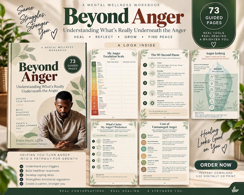 Anger Management Workbook for Black Men, Emotional Regulation ...