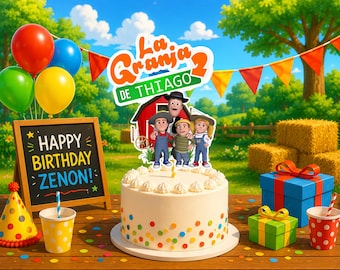 The Zenon Party Birthday Cake Topper : Party Banner & Stickers --- Digital File ---